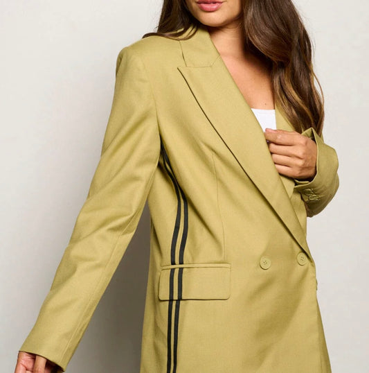 Long sleeve strip blazer