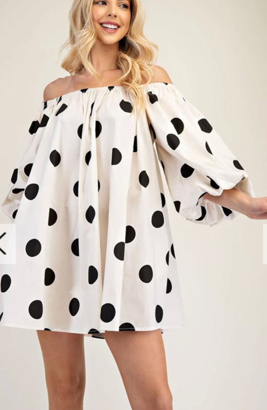 Black and white Polka Dot Dress